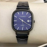 ساعت مچی مردانه کاسیوcasio موتور ژاپن صفحه مربعی بند مشگی وشیک ضد آب تمام مشگی وشیک کد1221