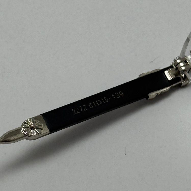 عینک بلوکات کروم هارتز کریستال نقره ای Chrome Hearts 2272 - کیفیت مستر