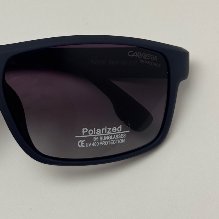 عینک آفتابی پلاریزه اسپرت کررا CARRERA آبی نفت مناسب رانندگی به همراه کاور پارچه ای و دستمال نانو مخصوص کد 2218