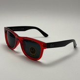 عینک آفتابی ریبن ویفرر شیشه سنگ مشکی قرمز به همراه پک کامل ریبن Rayban WAYFARER RB 0502S