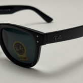 عینک آفتابی ریبن ویفرر شیشه سنگ تمام مشکی به همراه پک کامل ریبن Rayban WAYFARER RB 0502S