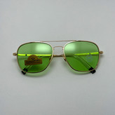 عینک شب و آفتابی خلبانی رندولف شیشه سنگ سبز فریم طلایی فول پک اصلی RANDOLPH AVIATOR RE 58 24K GOLD