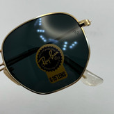 عینک ریبن هگزونال شیشه سنگ مشکی فریم طلایی به همراه پک کامل ریبن کد Rayban RB 3548