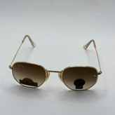 عینک ریبن شیشه سنگ هگزونال قهوه ای هایلایت آنتی رفلکس به همراه پک کامل ریبن کد Rayban RB 3548