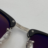 عینک آفتابی ریبن rayban کلاب مستر شیشه سنگ قهوه ای فریم نقره ای rb 3016 به همراه پک کامل