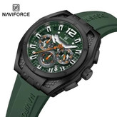 ساعت مچی مردانه اورجینال نیوی فورس سبز یشمی Naviforce NF8063 (سه موتوره)