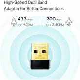 کارت شبکه USB تی پی-لینک مدل TP-Link َAC600 Archer T2U Nano