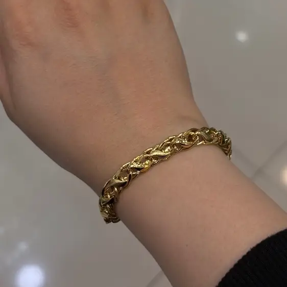 دستبند زنانه و دخترانه آبکاری نقره زنجیر طنابی طرح شنل رنگ ثابت کد agy (پس کرایه)