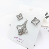 نیم ست گردنبند و گوشواره زنانه ژوپینگ xuping طرح دار ونکلیف ضد حساسیت رنگ ثابت کد amp (پس کرایه)