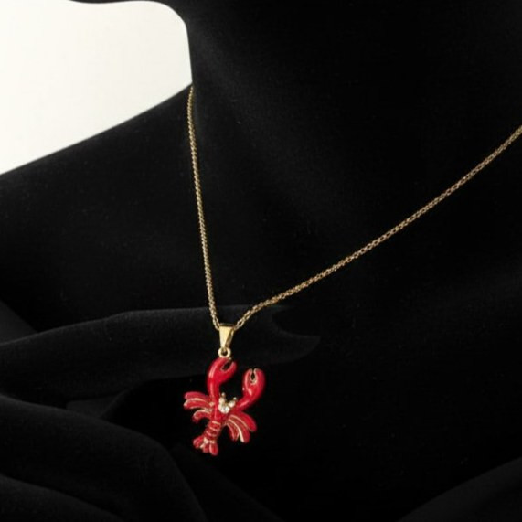 گردنبند زنانه طرح YSL نگین کاری شده رنگ کاملا ثابت کد zmc (پس کرایه)