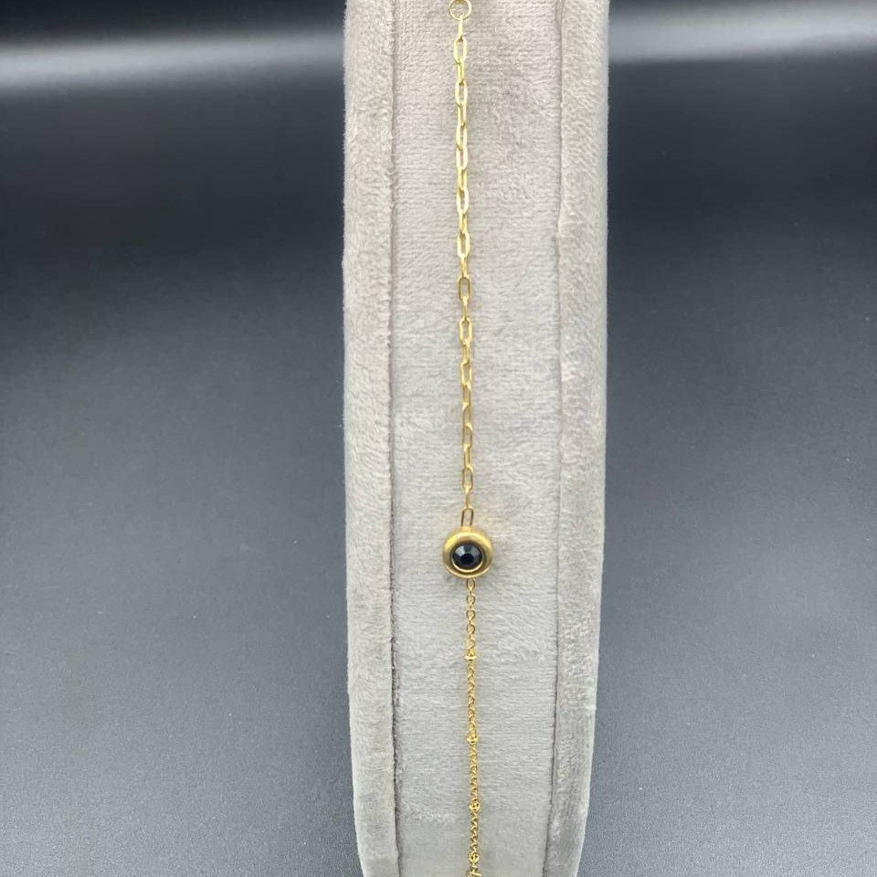 دستبند زنانه طرح آویز دایره ای رنگ ثابت با کیفیت بالا کد zel (پس کرایه)