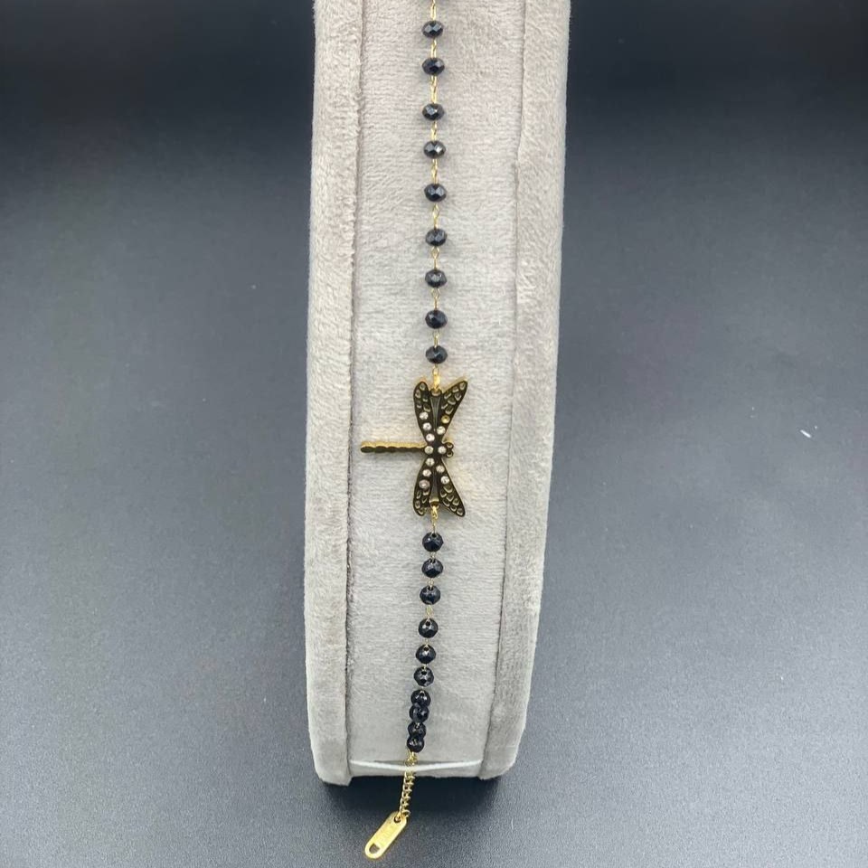 دستبند زنانه طرح ونکلیف VanCleef و گوی رنگ ثابت با کیفیت بالا کد zel (پس کرایه)