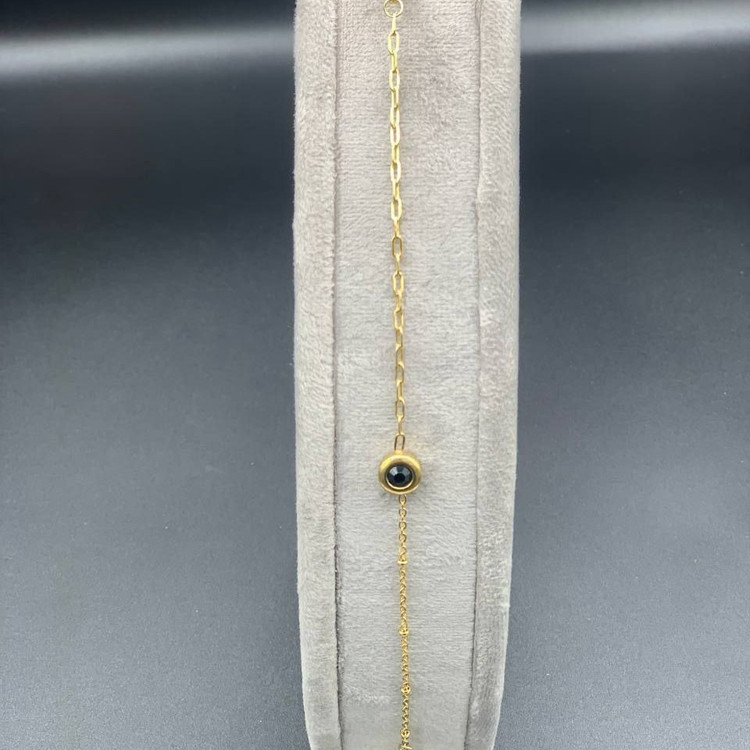 دستبند زنانه طرح ونکلیف VanCleef و گوی رنگ ثابت با کیفیت بالا کد zel (پس کرایه)