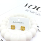 گوشواره استیل زنانه طرح گل ونکلیف Vancleef تنوع رنگ رنگ کاملا ثابت کد mp (پس کرایه)