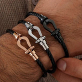 دستبند استیل مردانه قفل مگنتی امگا در تنوع رنگ رنگ ثابت کد mp