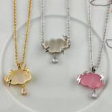 گردنبند و آویز پلاک طرح جواهری زنانه مدل کهکشانی زحل نگین رنگ ثابت تنوع طرح کد ki