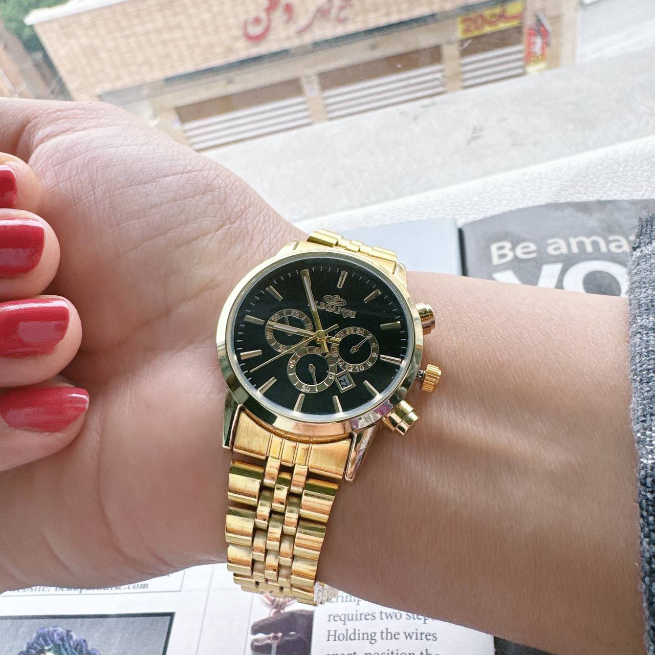 ست ساعت زنانه و مردانه مارک الگانس موتور ژاپن ضد آب با کیفیت