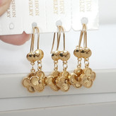 گوشواره ونکلیف استیل کاملا رنگ ثابت با آبکاری طلا و مناسب استفاده مدام ورق بزنید لطفا