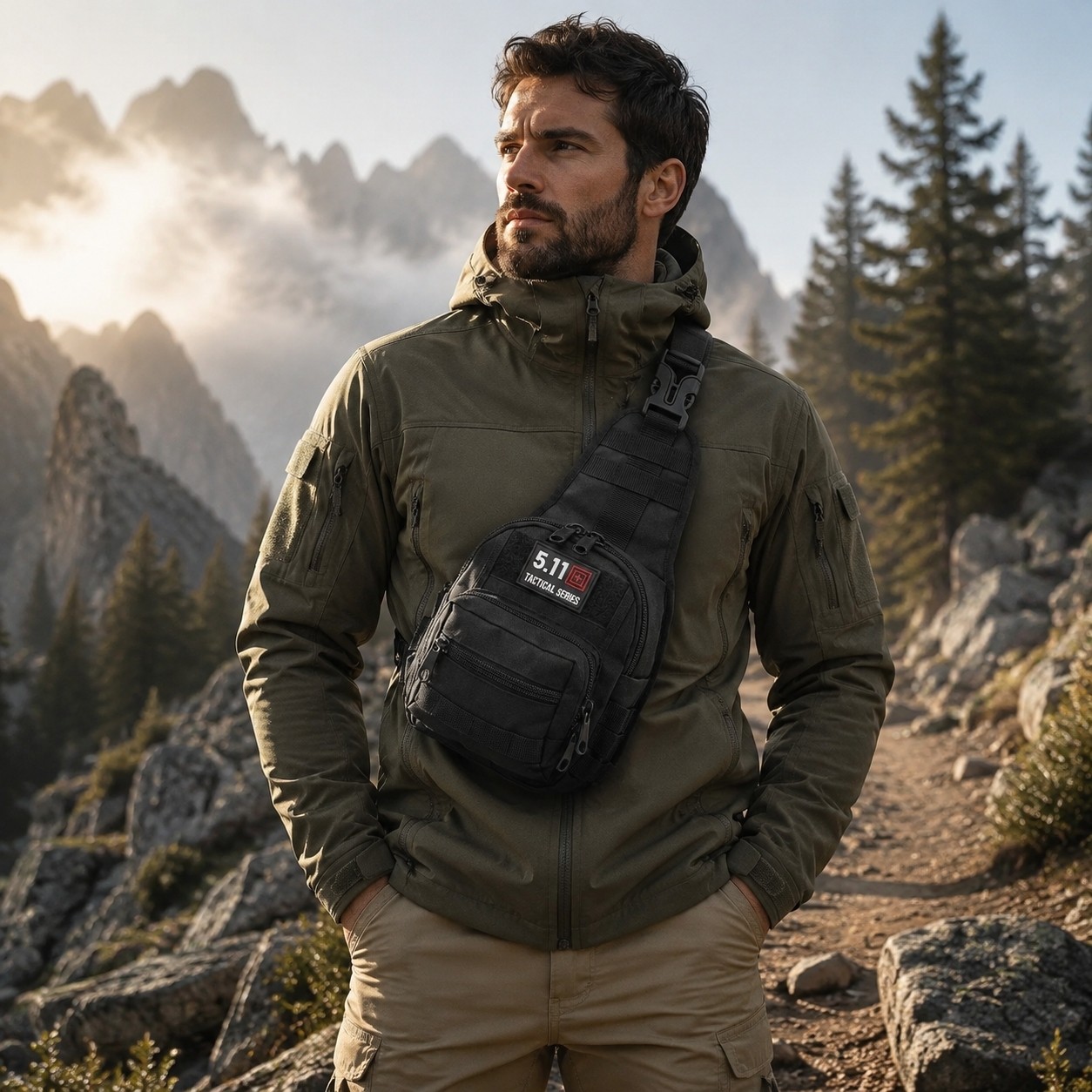 بادی بگ تاکتیکال Dravalter مدل 5.11 کیف رودوشی تاکتیکال مقاوم