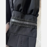 عبای سلین جنس الیزه رنگ مشکی فری سایز مناسب تا 54 قد 140