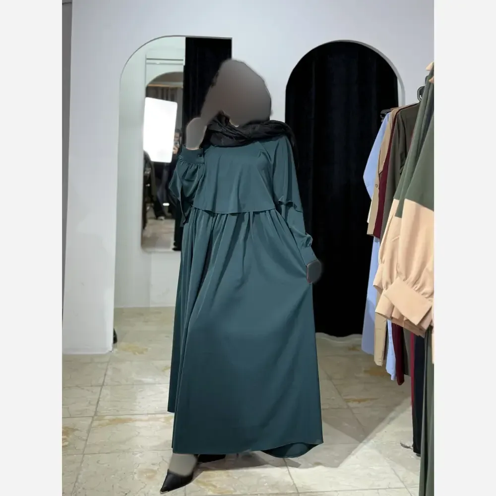 عبای دو تکه زنانه مدل آتریسا جنس الیزه فری سایز
