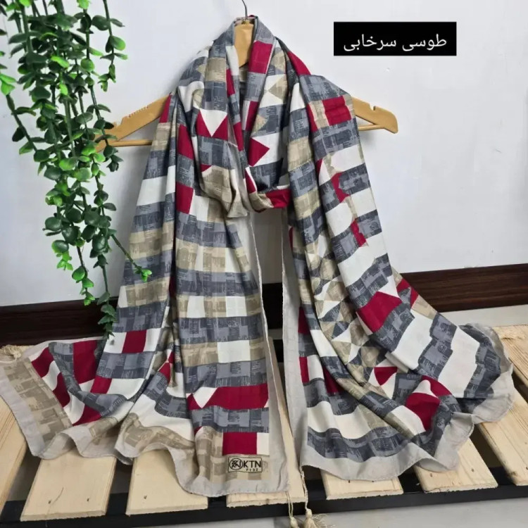 شال نخی ژاکارد مدل کیانا ابعاد 70 در 190 سانتیمتر