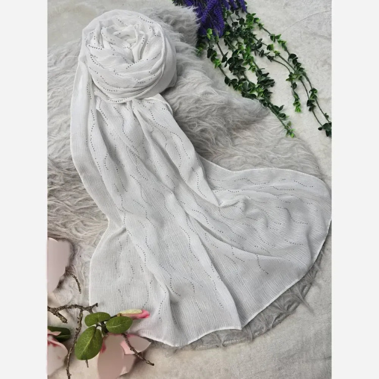 شال زنانه کریشه درختی نگیندار مجلسی قواره 180 در 60 سانتیمتر