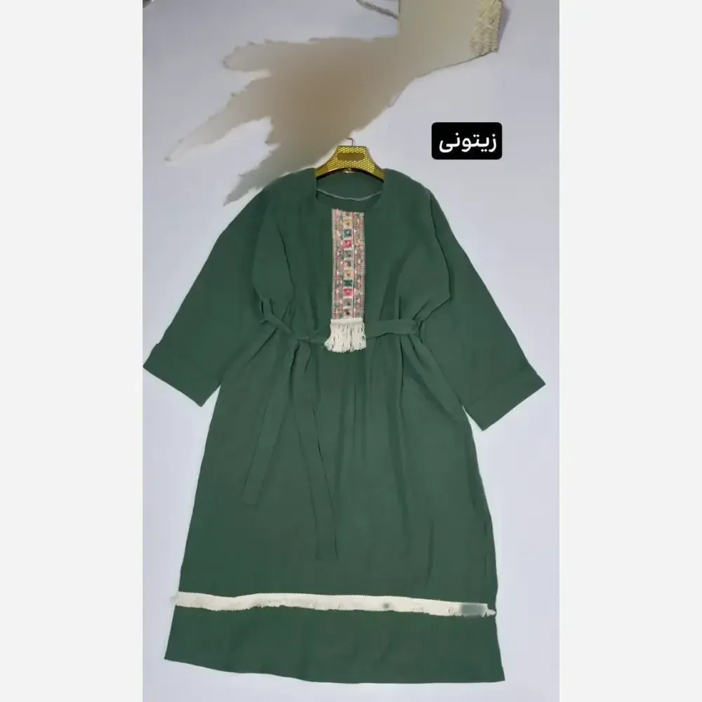 کفتان زنانه جنس موسلین دبل فیس فری سایز تا 48 قد 120