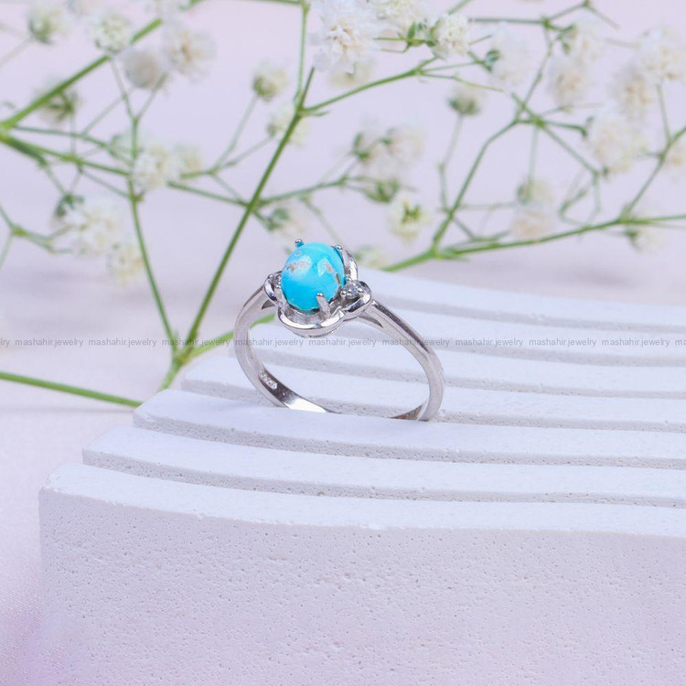 انگشتر فیروزه شجری زنانه کد 9954