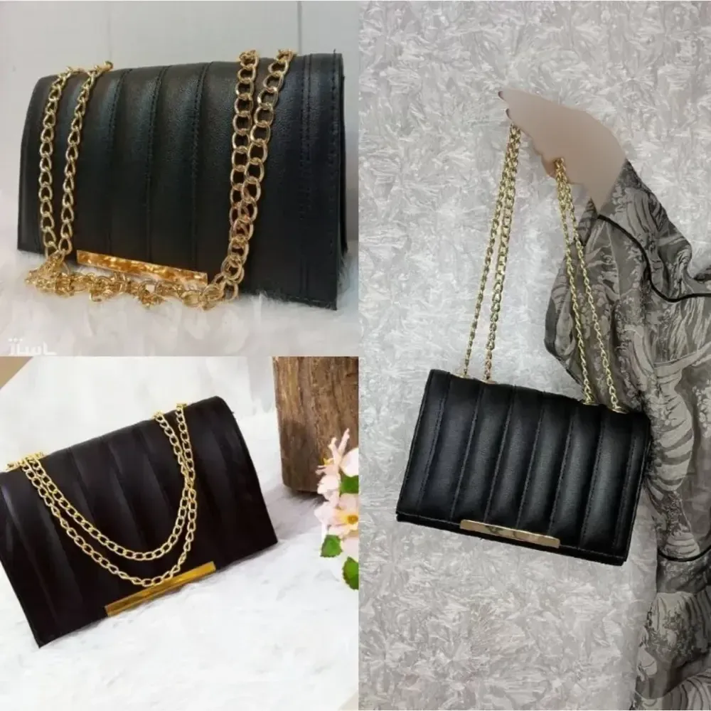 کیف زنانه چرمی مدل سیما رنگ مشکی سایز 20 در 15