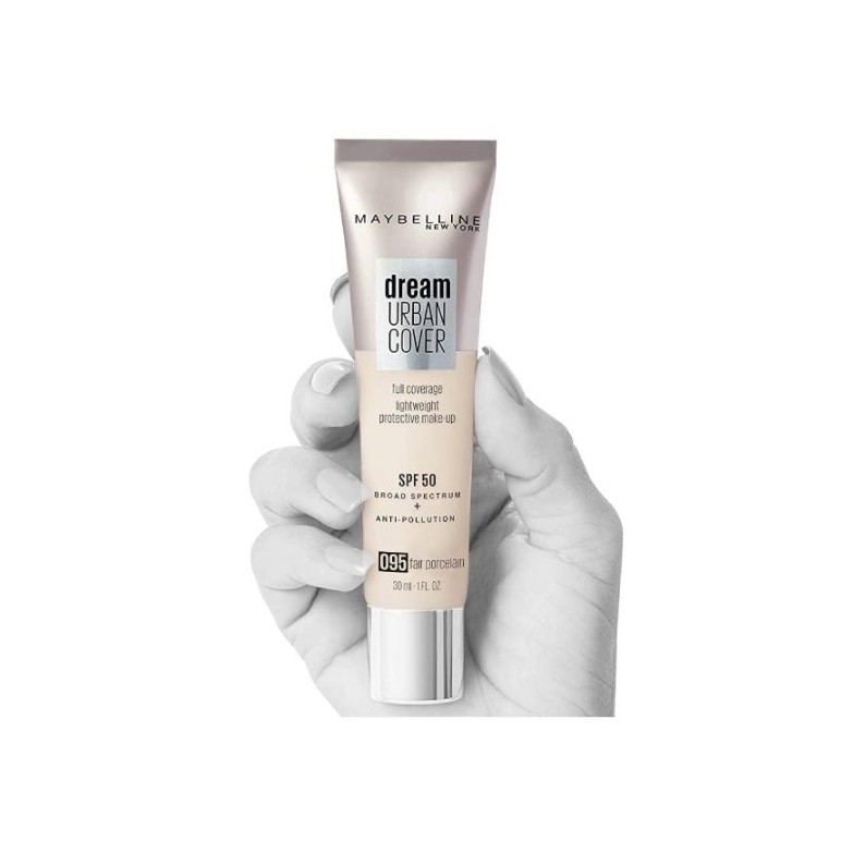 کرمپودر گیاهی بژ روشن کرم پودر ضدآب اورجینال Maybelline foundation