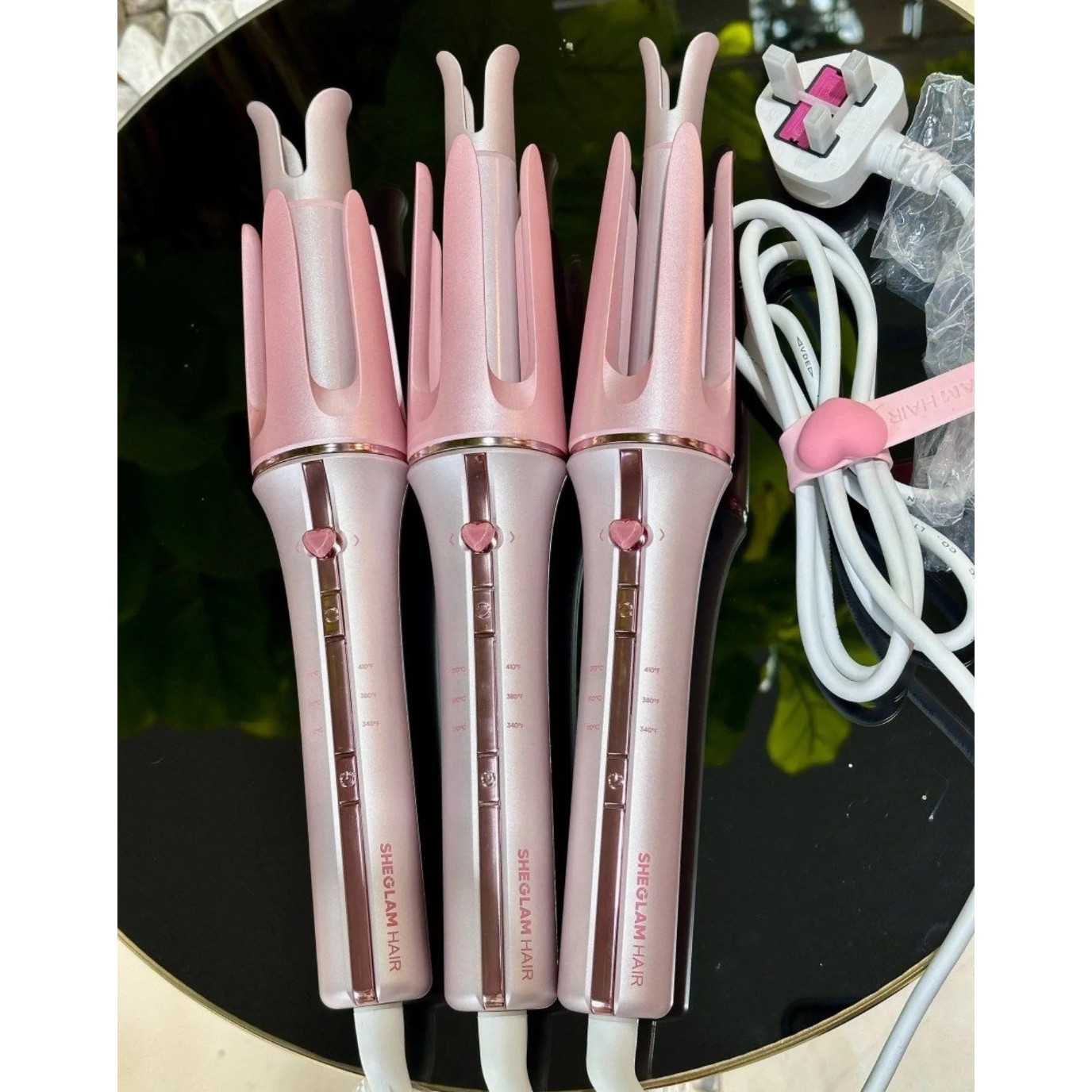 شیگلم صورتی فر کننده مو SHEGLAM HAIR اصلی و اورجینال UK Plug