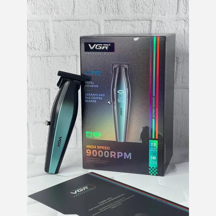 ماشین اصلاح صفر زن خط زن وی جی آر V-992شاهکاری از وی جی آر 9000 دور در دقیقه.