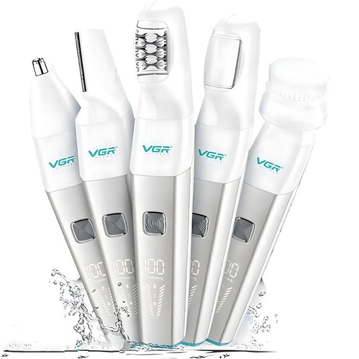 ست اپیلاتور 5 کاره وی جی آر مدل V-752 مناسب اصلاح بدن