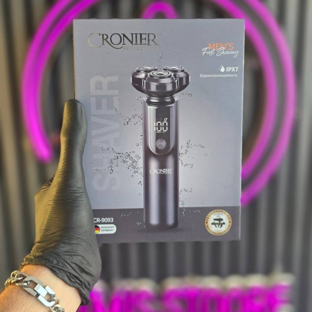 ریش تراش سه تیغ کرونیر سه کاره ریش تراش خط زن کاملا ضدآب موزن گوش و بینی