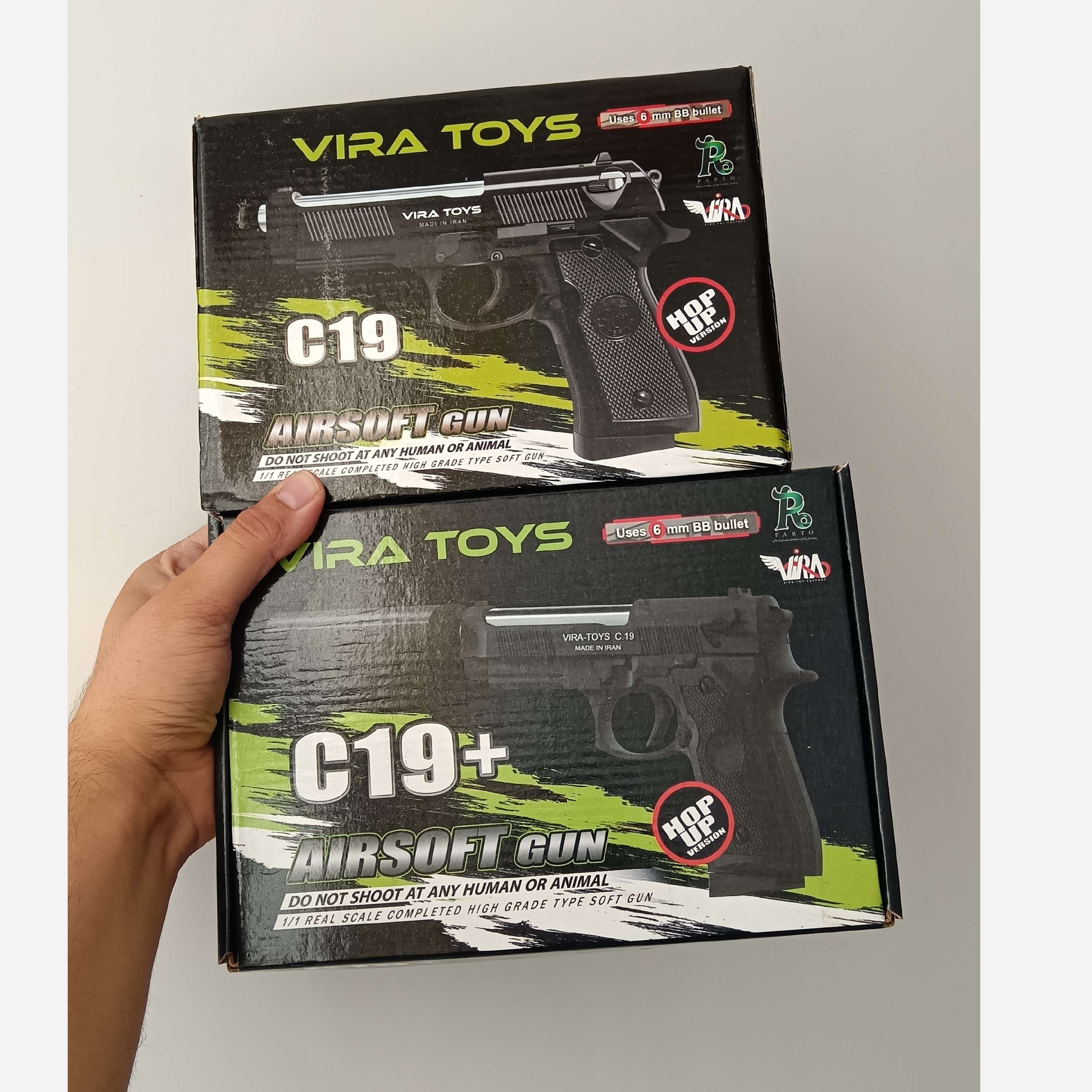 اسباب بازی کلت c19 ویراتویز اسباب بازی کلت فلزی پلاستیکی ایرانی سی 19 کلت ساچمه ای پرتو گنابادشاپ