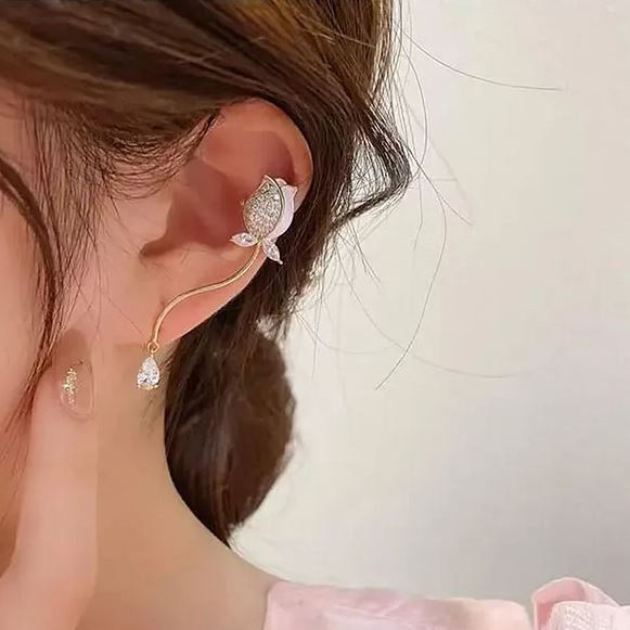 ایرکاف گل رز نگیندار پینترستی طلایی و سفید