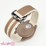 ساعت امگا سواچ moonswatch با بند رابر زنانه مردانه رنگ قهوه ای کرم کیفیت مستر کد 3750
