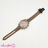 ساعت امگا سواچ moonswatch با بند رابر زنانه مردانه رنگ قهوه ای کرم کیفیت مستر کد 3750