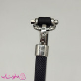 دستبند امگا رابر مشکی مردانه سایز لارج کیفیت مستر با دوخت نارنجی (طراحی جدید) کد 1550