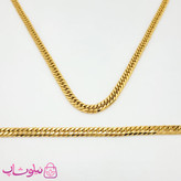 ست گردنبند و دستبند مردانه استیل طلایی کارتیه کد 800