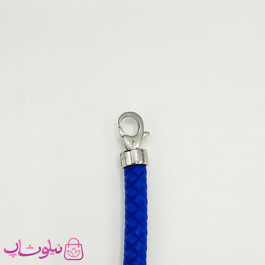 دستبند امگا رابر آبی کاربنی مردانه زنانه کیفیت مستر