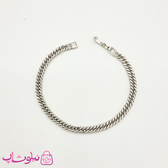 دستبند زنانه ظریف ژوپینگ طرح کارتیه نقره ای 18 سانت 5 میل کد 4991