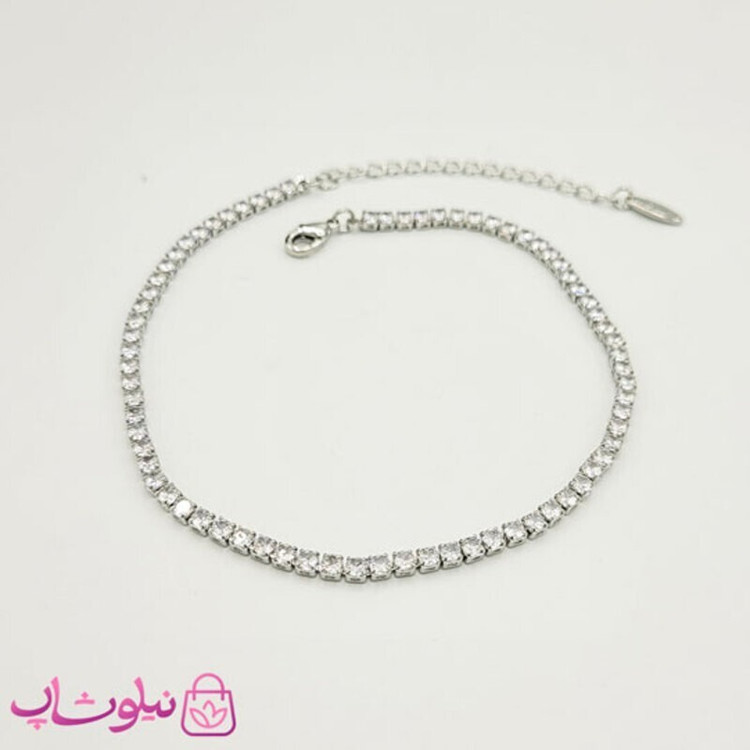 پابند زنانه ysx مدل تنیسی نقره ای کد 891
