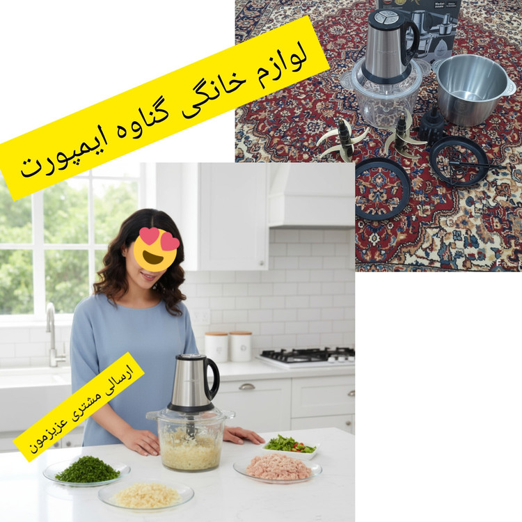 خردکن و غذاساز سیلورکرست موتور اصلی و پرقدرت،جهت پوره کردن گوشت،مرغ،حبوبات پخته شده،خرد کردن سبزی،پیاز،میوه و ......