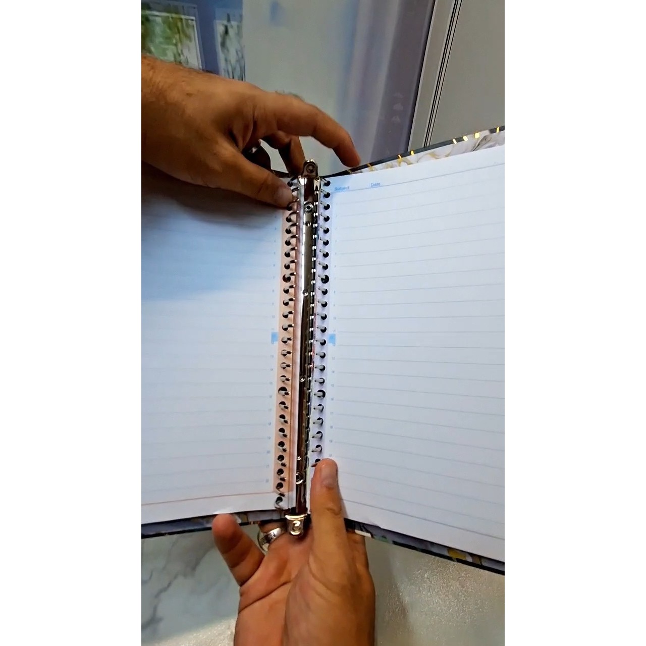 کلاسور 100 برگ سلفونی جلد سخت فنر فلزی برند کاج با کیفیت
