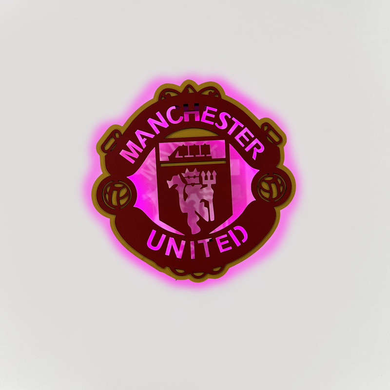 چراغ دیواری طرح منچستریونایتد مدل 30 سانتی