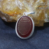 گردنبند نقره عقیق قرمز اصل حکاکی حرز کامل امام جواد علیه السلام