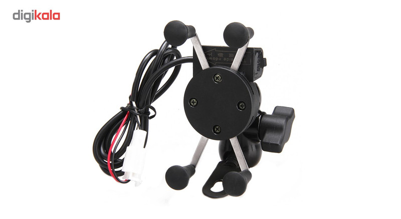 پایه نگهدارنده موبایل شارژر دار مناسب برای موتورسیکلت مدل Phone charging bracke