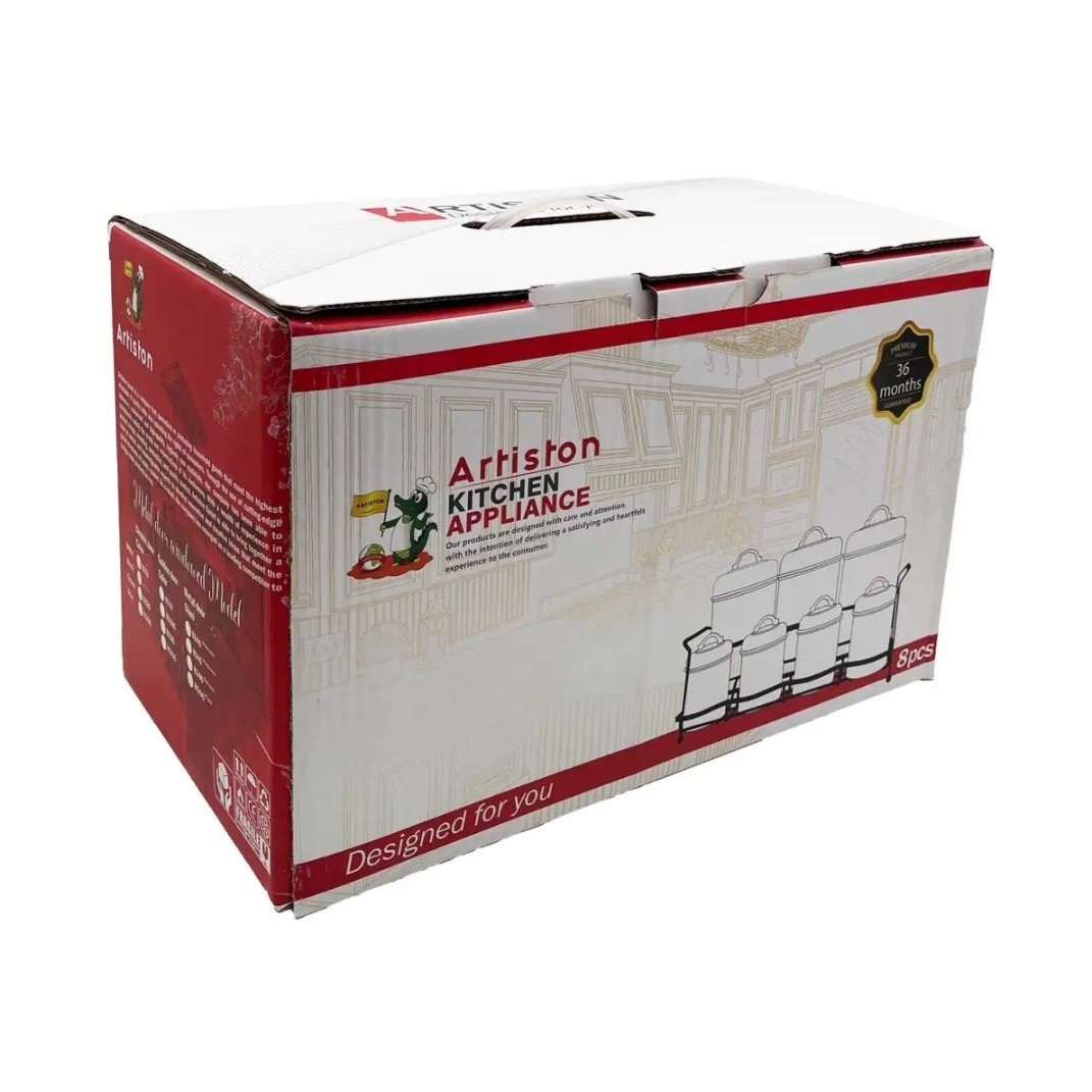سرویس پاسماوری 8 پارچه آرتیستون تمام فلزی جلو پنجردار طوسی